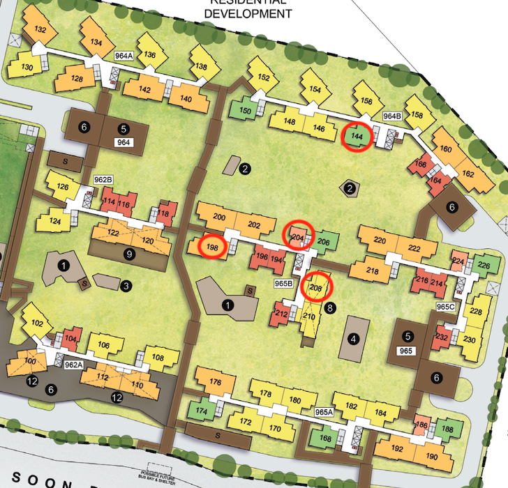 Chencharu Vines Site Plan with Best Units Highlighted