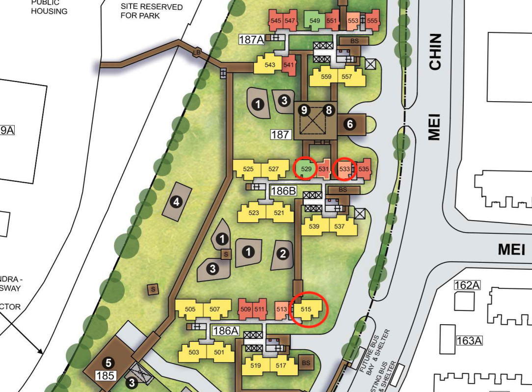 Stirling Horizon Site Plan with Best Units Highlighted